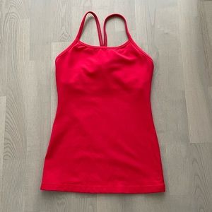 Lululemon Basic Power Y Tank Top in Bright Red